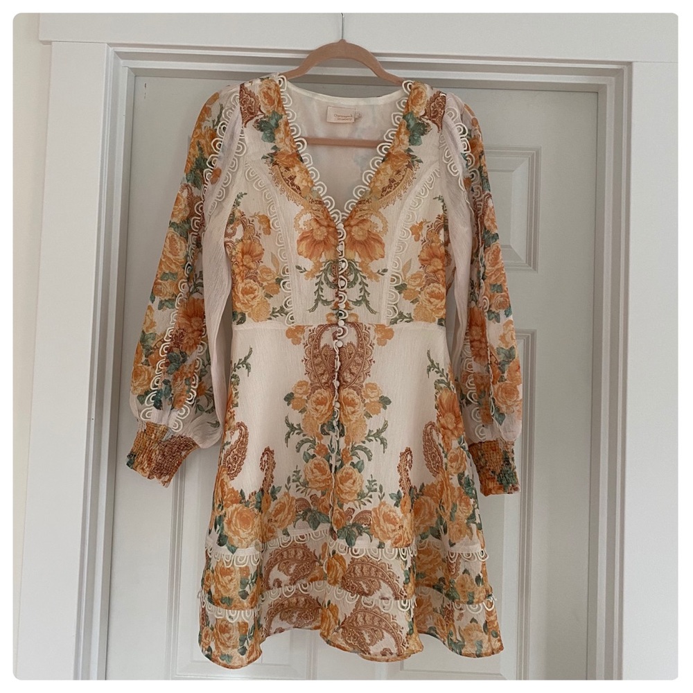 Romantic Dalliance Yellow Floral Dress